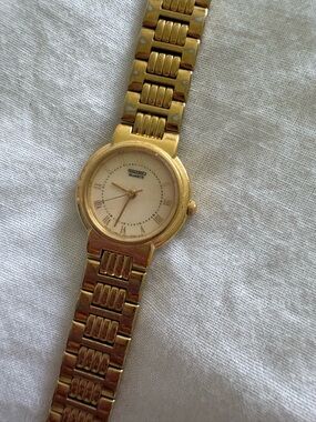 Seiko Gold-Tone Women's Bracelet Watch with Ivory Dial